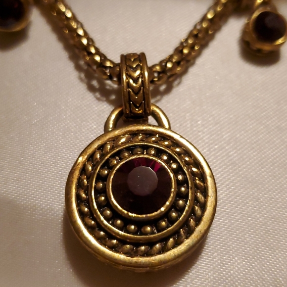 Cristal set earring and necklace 18" - Picture 2 of 8